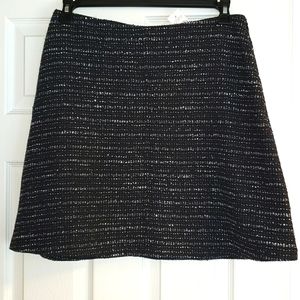 NWT Loft blue tweed a-line skirt sz 8